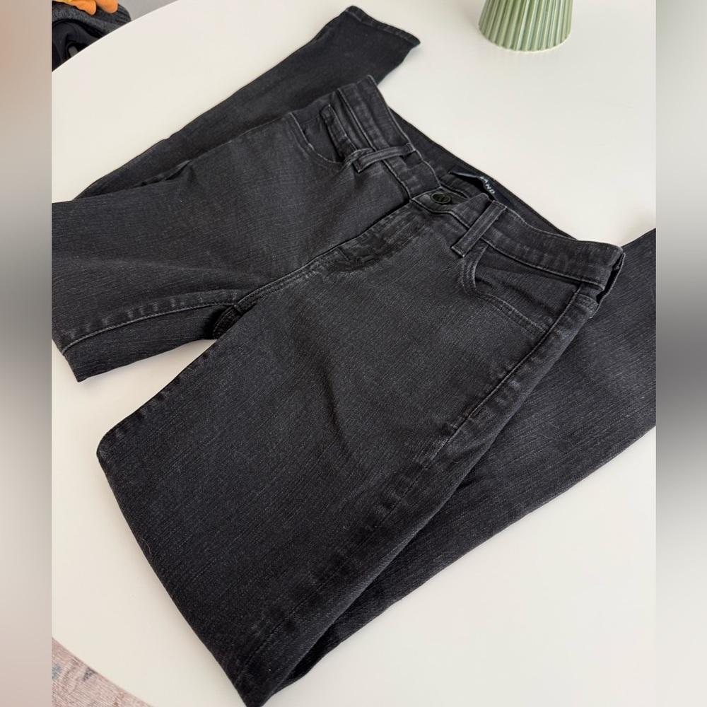 J Brand Washed Black High-Rise Ankle Jeans
